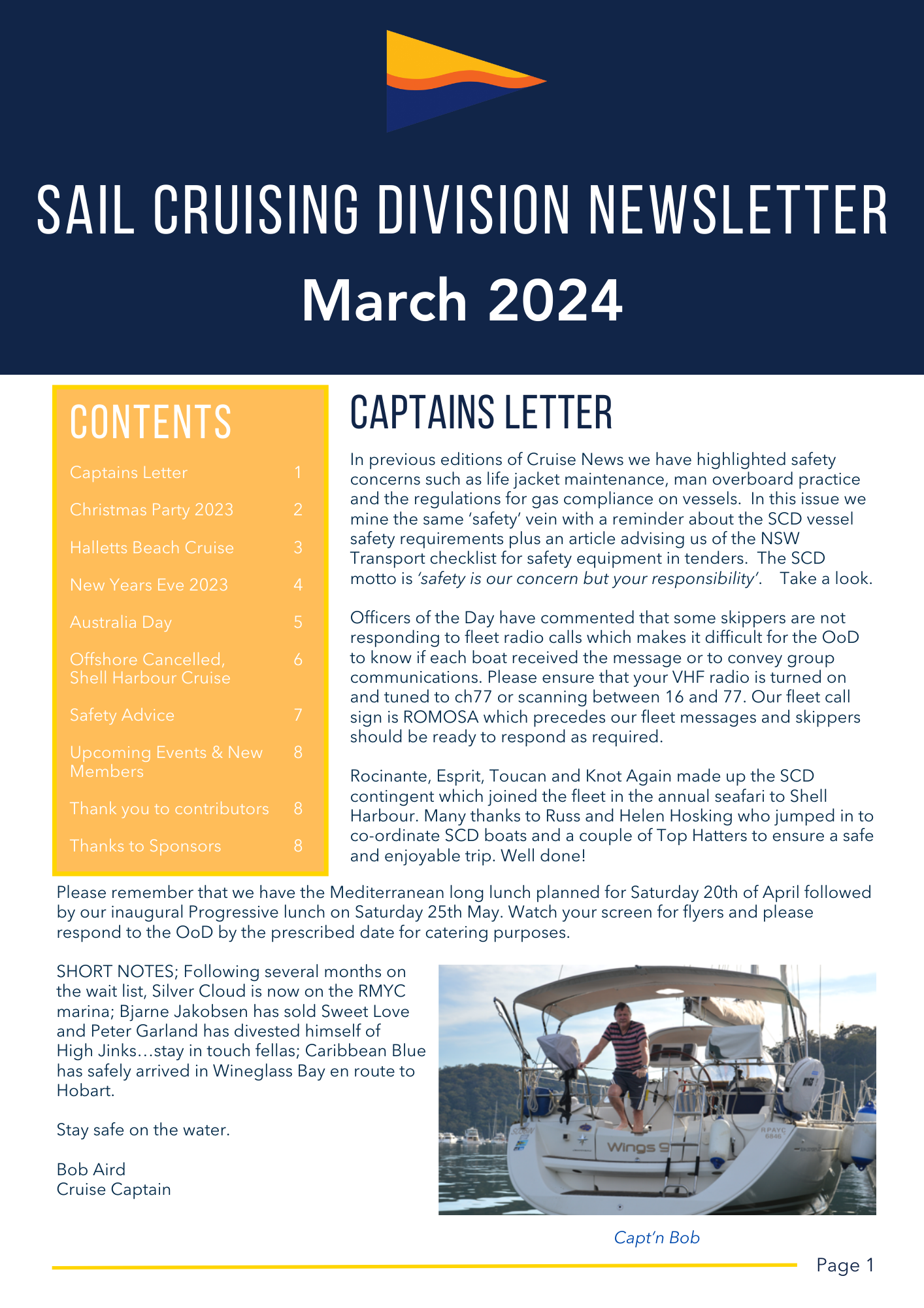Sail Cruising Newsletter - March 2024