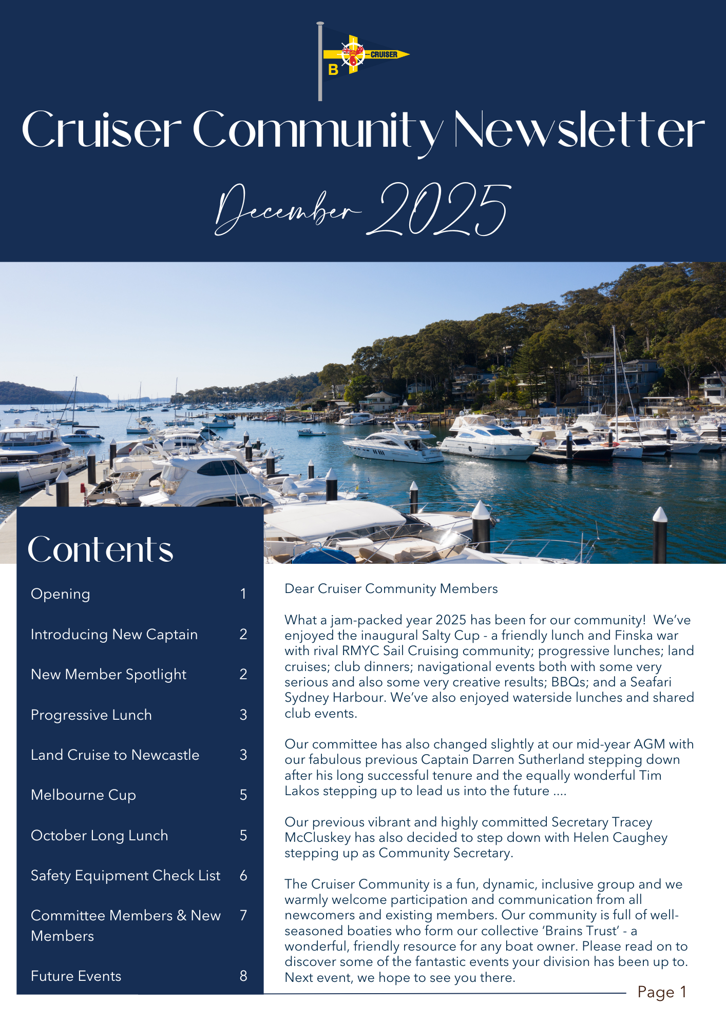 Cruiser Community December 2025 Newsletter